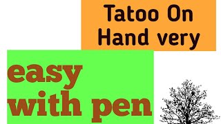 tatoo making on hand with pen