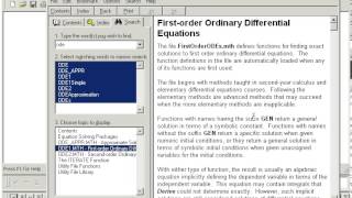 10 Tutorial Derive 6. Online Help and Differential Equation