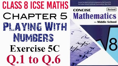 Exercise 5C Class 8 Maths ICSE Board Selina Publisher