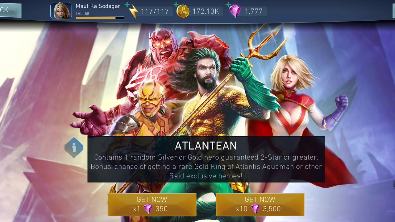 Atlantean chest opening Injustice 2 mobile Best chest to get Koaam