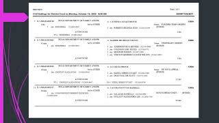 126th District Court Dockets October 19 Youtube