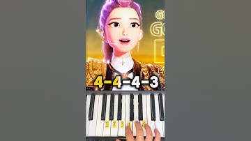 Golden Kpop Demon Hunters - Piano Tutorial #shorts