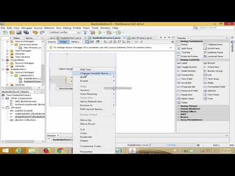Java Swing Radio Button video tutorial in netbeans by Abdullah Bin Ubaidullah
