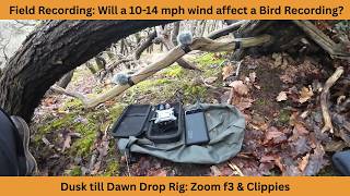 Dusk till Dawn Drop Rig Wind Test for Bird Survey Recording | Zoom f3 and Micbooster Clippies