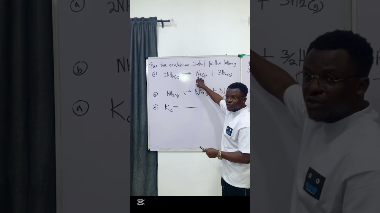 Learn how to correctly write the equilibrium constant expression (Kc) for a chemical reaction.