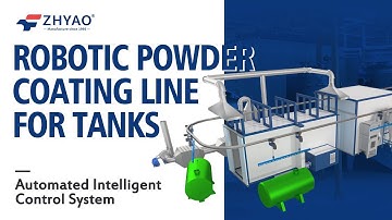 Robotic Powder Coating Line for Tanks#robotics  #automation
