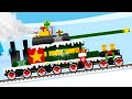 Гонки на Рождественском Танке и Черном Поезде #3 Локомотив Labo Christmas Train на Машинки Кида