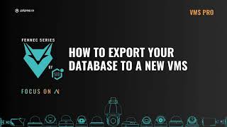 How To Export Your Database Into A New VMS