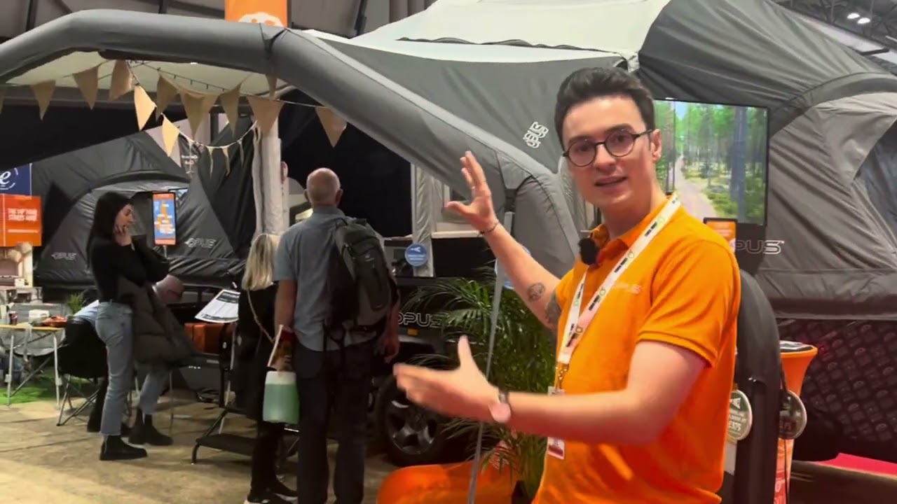 Opus - the inflatable camper range at the NEC Motorhome & Caravan Show 2023