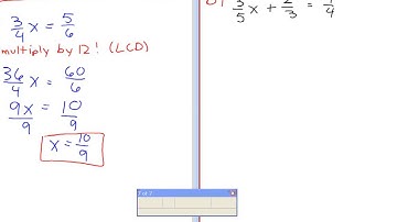 MPM1D - Solving Equations With Fractions - Part 3 of 4