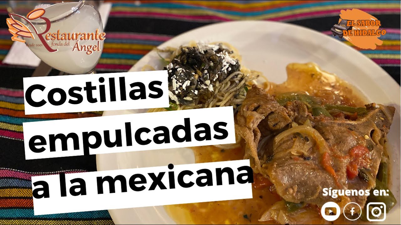 Costillas empulcadas a la mexicana por Fonda del Ángel - YouTube