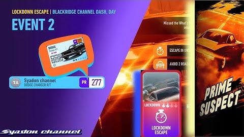 NFS no limits | PRIME SUSPECT | car DODGE Charger R/T | Lokdown Escape #nfsnolimits #Syadonchannel