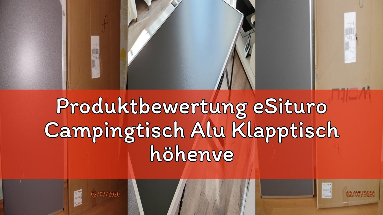 Produktbewertung eSituro Campingtisch Alu Klapptisch höhenverstellbar 100x60x73-94cm Falttisch Pickn