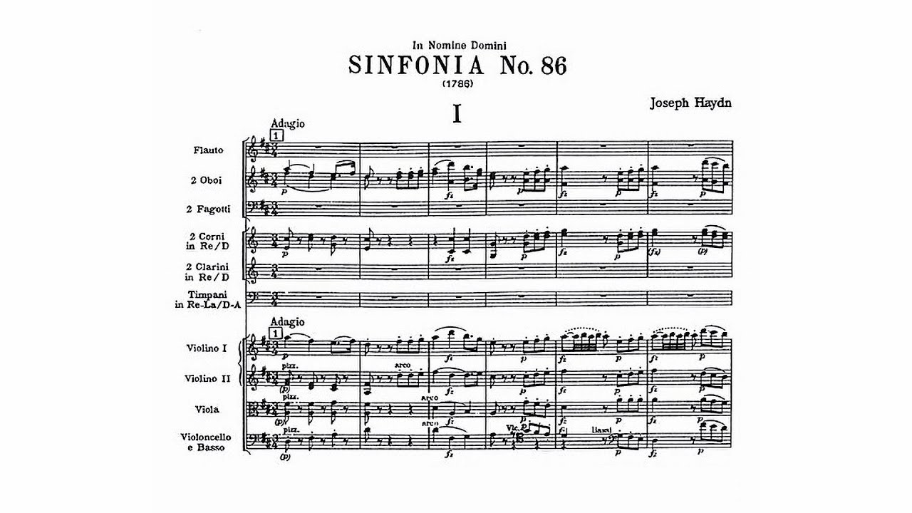 Haydn: Symphony No. 86 in D major (with Score) - YouTube