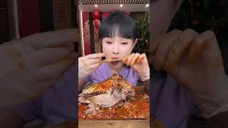羊头来了，喜欢吃羊肉的可以试试，我吃不了🤣#大口吃肉的感觉太爽了 #真材实料才能做出好味道 #爆辣羊头 #今天吃羊头 #吃羊头