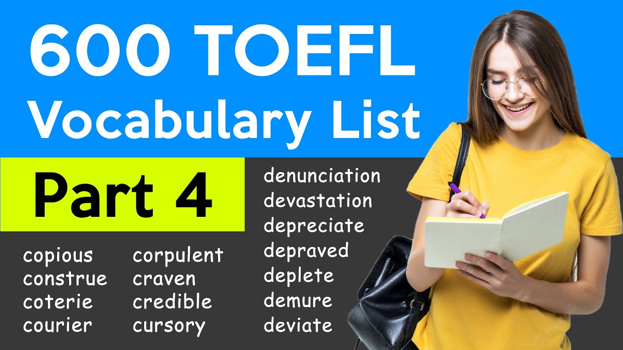 600 TOEFL Vocabulary - Part 4 | Useful Words 🔥