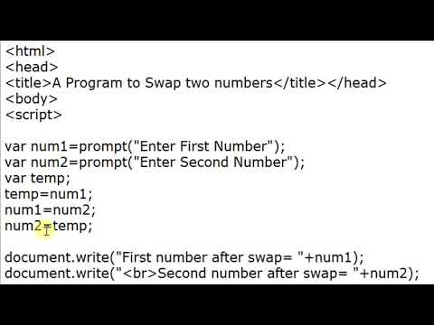 Swap two Numbers in JavaScript in Hindi | By : Anu Monga