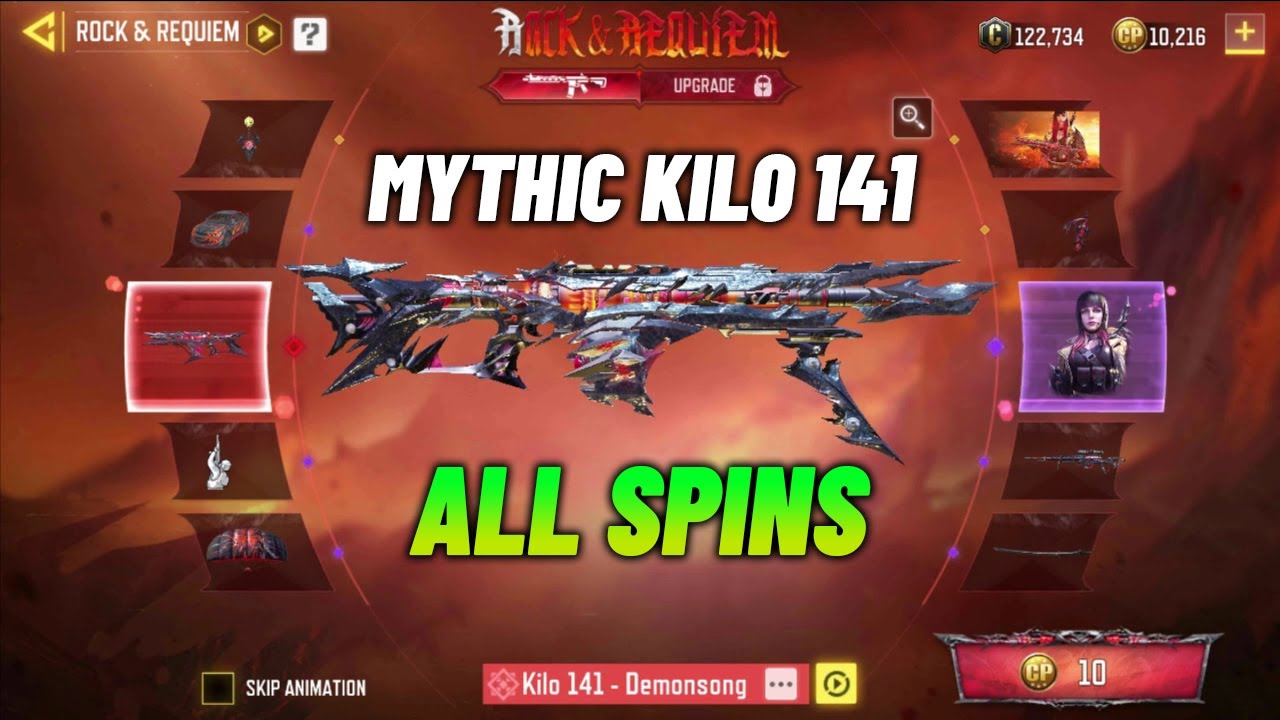 Mythic Kilo 141 Draw Full Spins Codm | Kilo141 Demonsong & Dame Shot