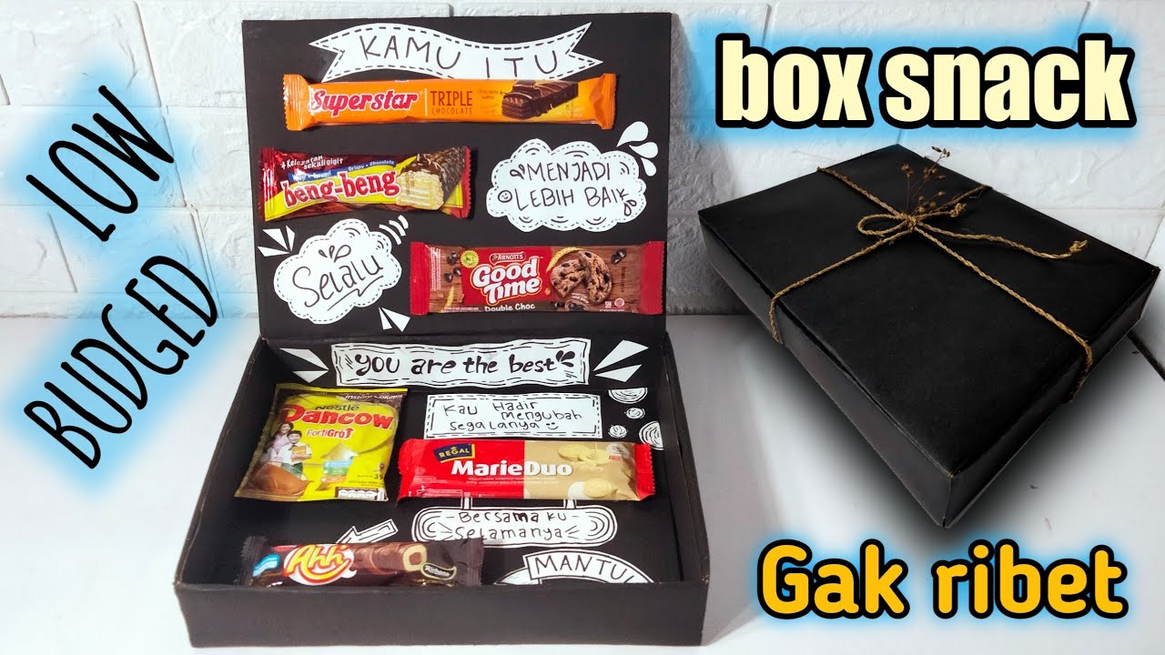 Tutorial cara membuat kado box Snack simpel murah YouTube Tutorial cara membuat kado box Snack simpel murah YouTube