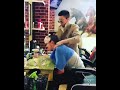 HAIR DRESSER BARBER SLAPS UP CUSTOMER 