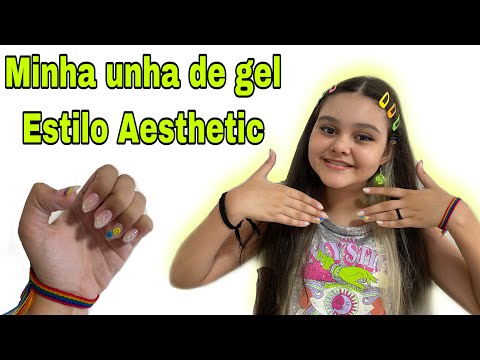 Primeira vez que fiz unha de gel “ESTILO AESTHETIC”