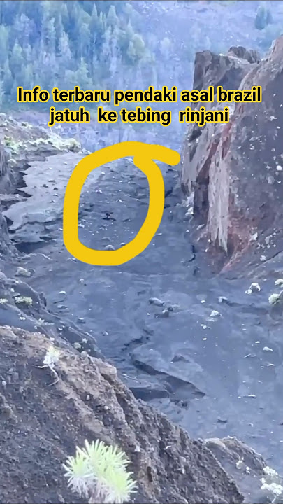 pendaki asal brazil jatuh di tebing gunung rinjani #rinjani #hiking #mountains #travel #brazil #fyp