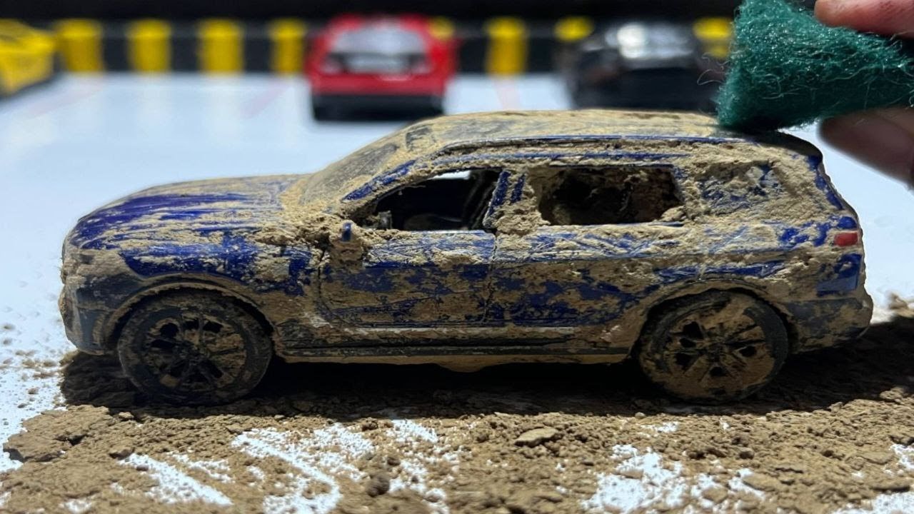 Super Realistic Cleaning of 1:36 Scale Diecast Alloy Blue Car Model ...