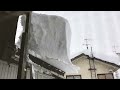 屋根の雪 自然落下で ところてん