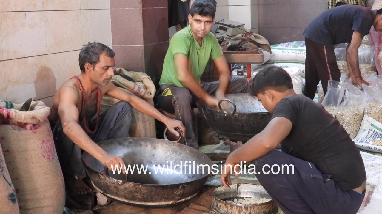 Rewari candy roasting and packing in India - Makar Sankranti sweet making