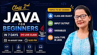 JAVA LIVE CLASS 2| JAVA IN 7 DAYS| JAVA for Beginners|Zeenat Mam