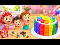Cute Mini Rainbow Smiley Cake 🌈 Magical Candy Dessert Decorating Ideas 🍭✨ Tiny Bakery