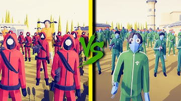 SQUID GAME GUARDS vs PLAYERS - Totally Accurate Battle Simulator TABS