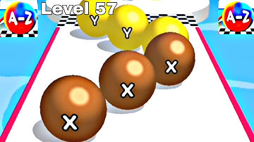 A - Z Ball Run 2048 - All Levels Ball Gameplay Android, iOS ( Level 56 - 60 )