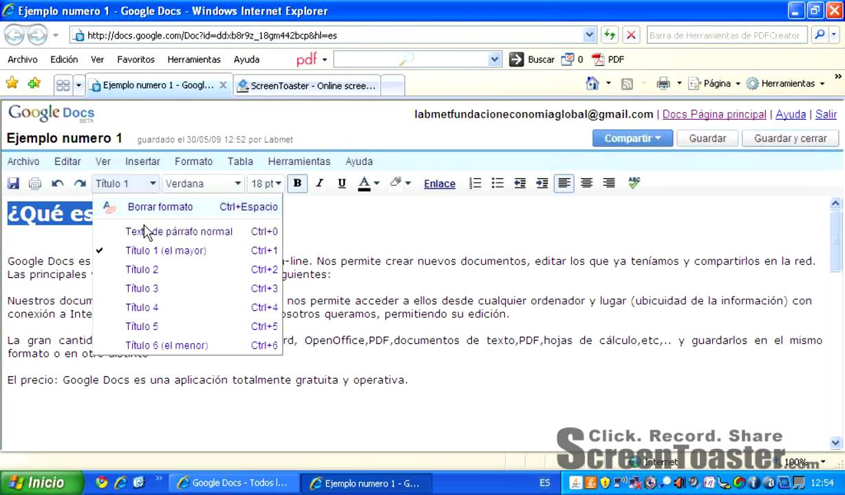 Google Docs. Formato de parrafo en documentos de texto - YouTube