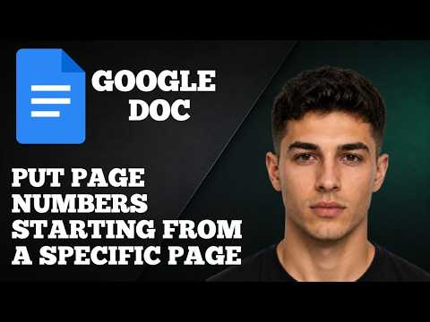 How to Put Page Numbers in Google Docs Starting from a Specific Page (2026 Tutorial)