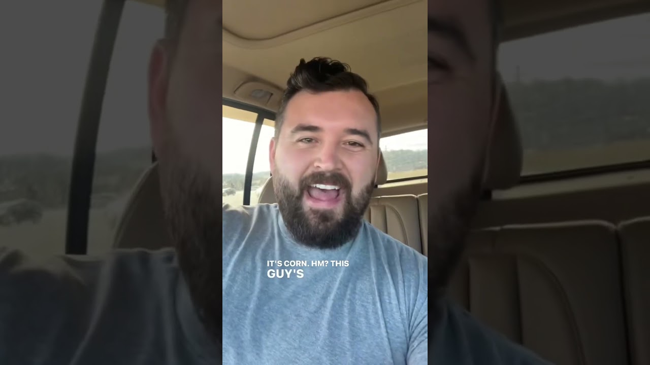 This guy eats corn cob and all! 😂 