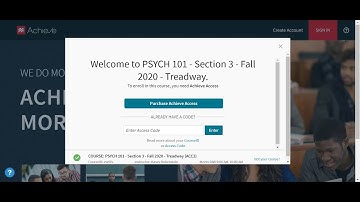 Register for Achieve using an access code