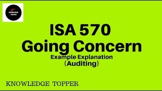 ISA 570 Going Concern By Knowledge Topper (Urdu/Hindi)