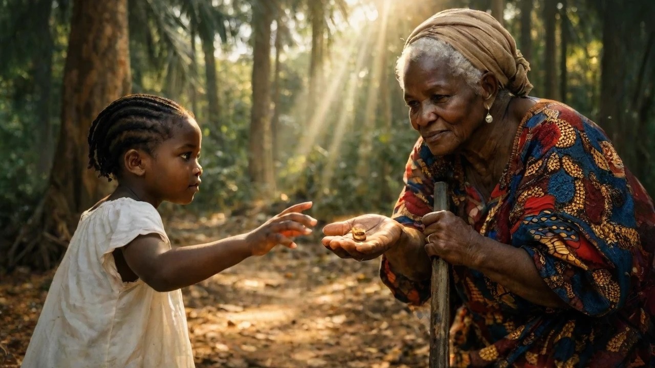 The Old Woman gave her a ring After her stepmother sent her to Evil Forest. What happened amaze them
