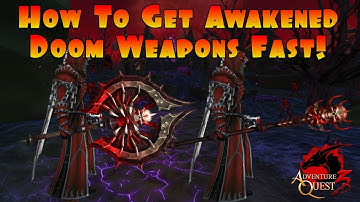 Fastest Way To Get Level 50 Awakened DOOM Axe & Staff Weapons! AdventureQuest 3D