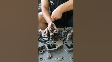 Automobile engine maintenance, unique valve installation process