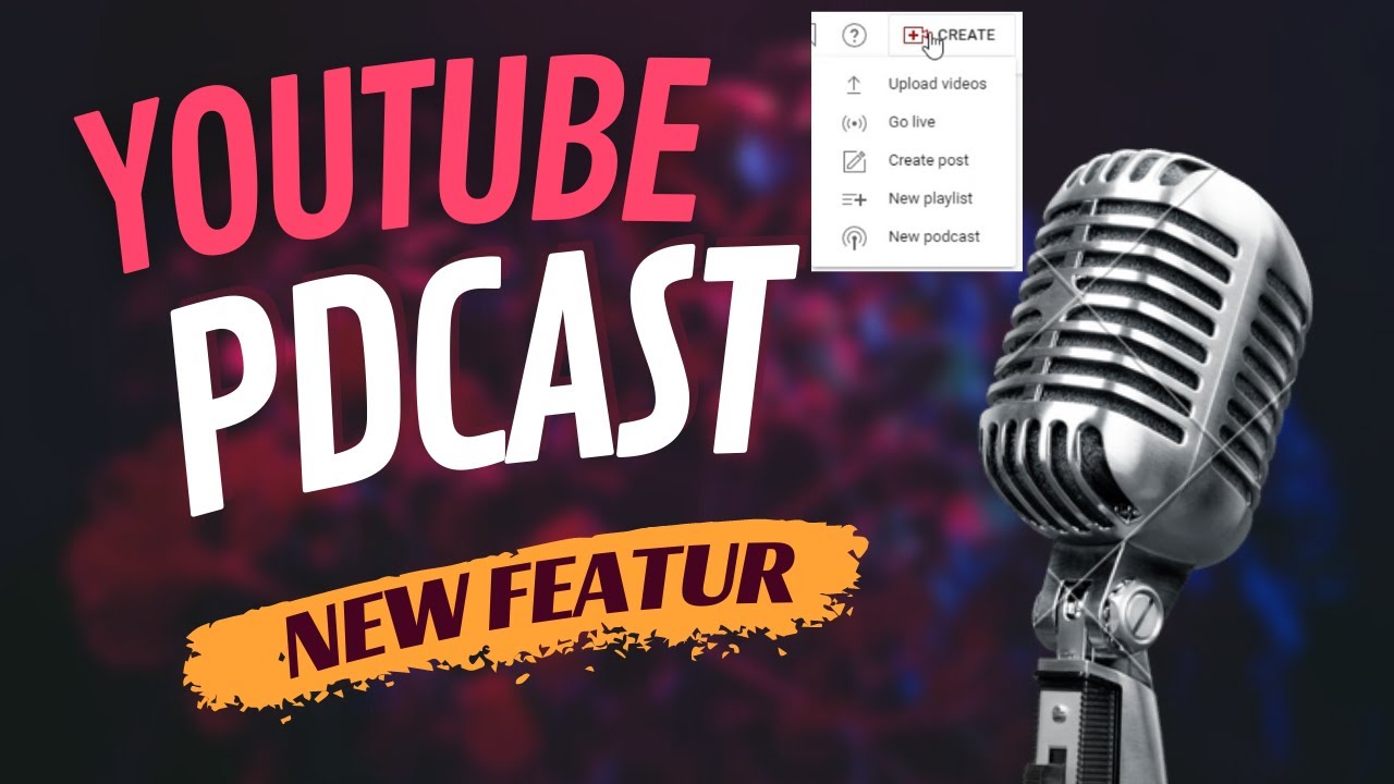 youtube podcast new feature | how to create podcast list in youtube studio - YouTube