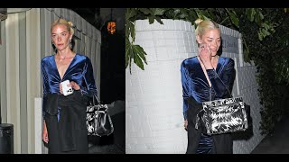 Jaime King Rocks A Blue Velvet Dress As She Steps Out For A Night Out At The Chateau Marmont Hotel!