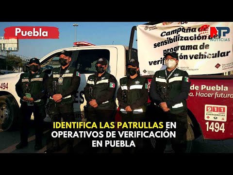 Así identificas patrullas en operativos de verificación en Puebla