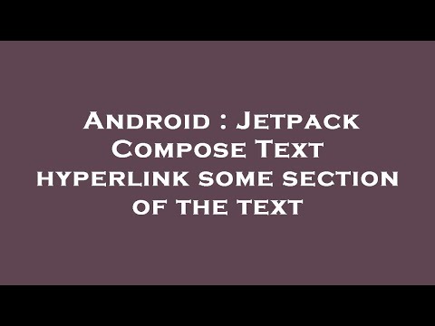 Android : Jetpack Compose Text hyperlink some section of the text