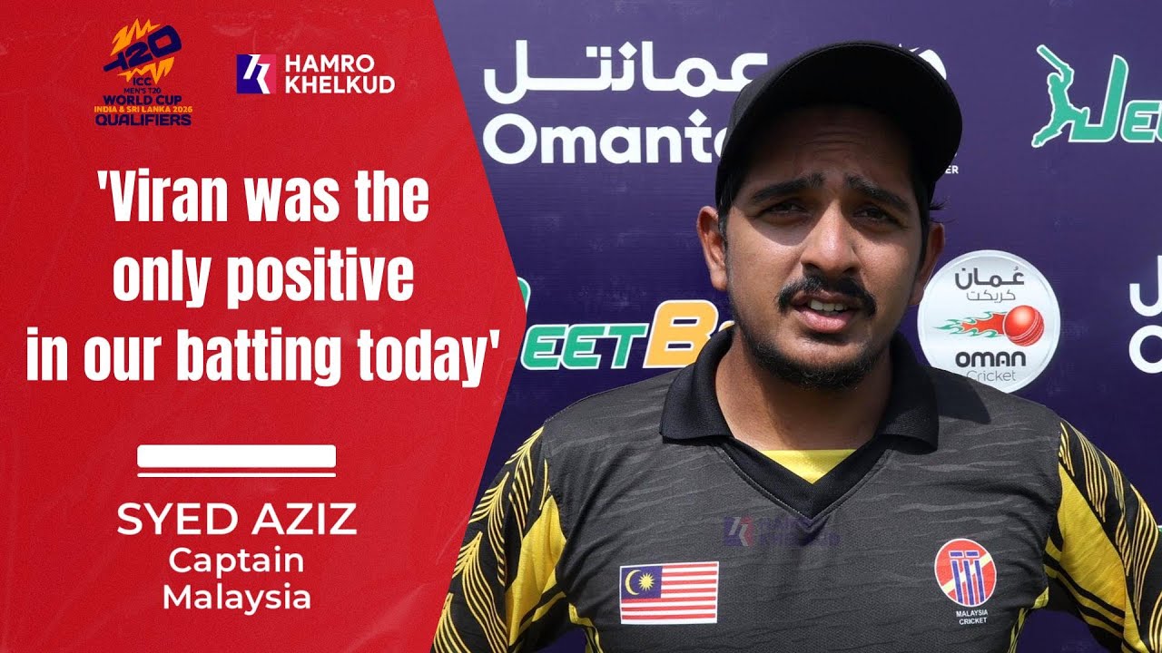 Captain Syed Aziz of Malaysia after loss against Qatar in T20 World Cup ...