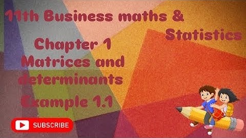 11th Business maths and statistics|#chapter 1#Example 1.1
