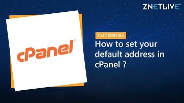 How to set your default address in cPanel
