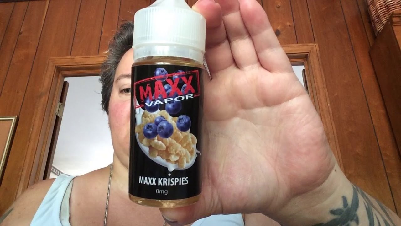 Maxx Vapor - Maxx Krispies (max vg) 0nic (looks can be deceiving, def no blueberries in this one)