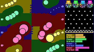 Part5 Marble race "Roulette and Cannon" Expand your territory - Color survival battle in Scratch